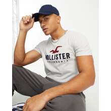 Hollister varsity logo t-shirt in white