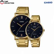 Casio couple 2025 watch gold