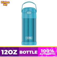 Thermos Foogo 10 Oz Vacuum Insulated Straw Bottle (Charcoal/Teal, 2-Pack)