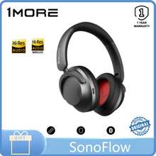 Original 1MORE SonoFlow Wireless Bluetooth Hybrid ANC Headphones, Hi-Res  LDAC AAC 12 EQ, 70H Battery, Connect 2 Devices, 5 Microphones