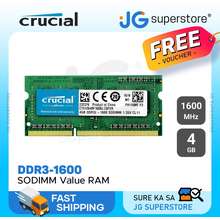 Crucial 8GB Single DDR3L 1600 SODIMM CL11 1.35V Laptop Memory Ram – JG  Superstore