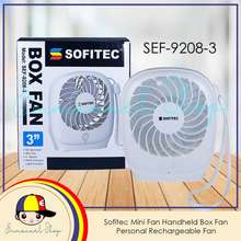 sofitec rechargeable fan with light