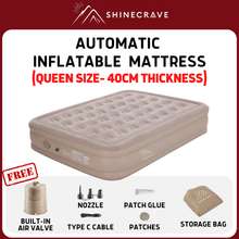 SHINECRAVE Automatic Inflatable Mattress Bed, with Built-in Air Pump, 40cm thickness, Fast Inflation and deflation, Queen size, Camping, Outdoor, Indoor
