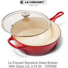 Le Creuset 3.5qt Signature Braiser Eiffel Tower Collection | Cerise