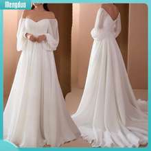 Duo| Flowy Hem Women Dress White Lady Long