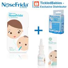 NoseFrida The Snotsucker Value Pack ( Nose Frida Nasal Aspirator + case,  Saline Spray, Extra Filters)