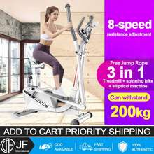 2 in 1 magnetic elliptical upright bike