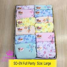 Original SOEN Ladies Semi-full panty (SMP) 12 pcs/box (Random color design)