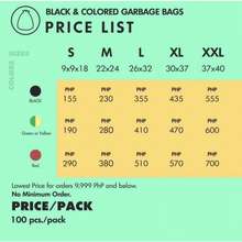 100 Pcs. ] Trash Bags / Garbage Bags Black / Transparent ( S, M, L, XL, XXL  )