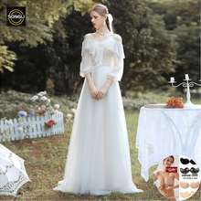 White French Light Civil Wedding Dress New Style