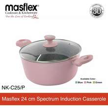 18cm Master Class Induction Saucepan with Glass Lid - Masflex