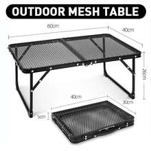 Mesh Table Outdoor Barbecue Table Camping Folding 