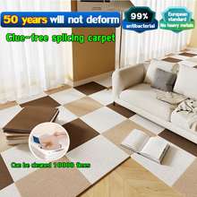 6/20pcs Anti-slip Office Floor Tile Carpet Sticker, Stain Resistant  Self-adhesive Square Carpet Sticker, Machine Washable DIY Square Rug, Home  Decor