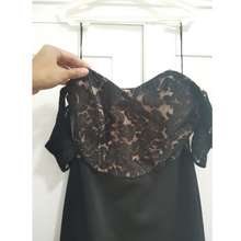 Evening Gown Black Lace Off