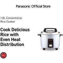 Panasonic Commercial Rice Cooker, 208V Extra-Large Capacity 80-Cup  (Cooked), 40-Cup (Uncooked) with One-Touch Operation - SR-GA721L - Silver