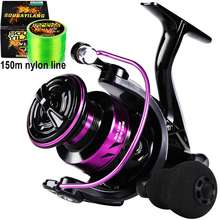 Sougayilang Purple Spinning Fishing Reel 1000-5000 Metal Spool