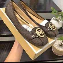 Michael Kors Flats Fulton Close Shoes Brown Gold from USA SIZE 6  8 9   Womens Fashion Footwear Flats  Sandals on Carousell