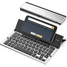 Wireless Bluetooth Keyboard Foldable Rechargeable 