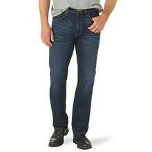 Wrangler Men's Free-to-Stretch Relaxed Fit Jean, Dark Indigo, 30W x 30L at   Men's Clothing store